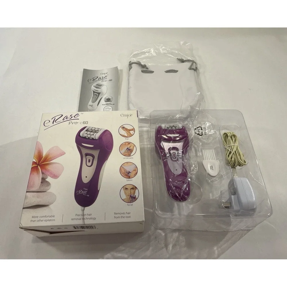 E Rase Pro E 60 Hair Epilator PURPLE / OPEN BOX